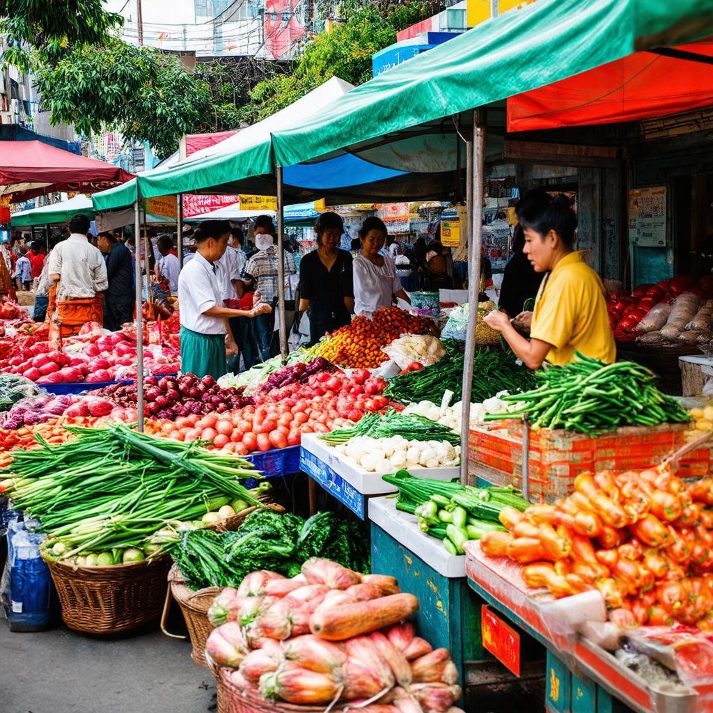 Canh quan nhon nhip tai Cho Mai xa Phu Thuong